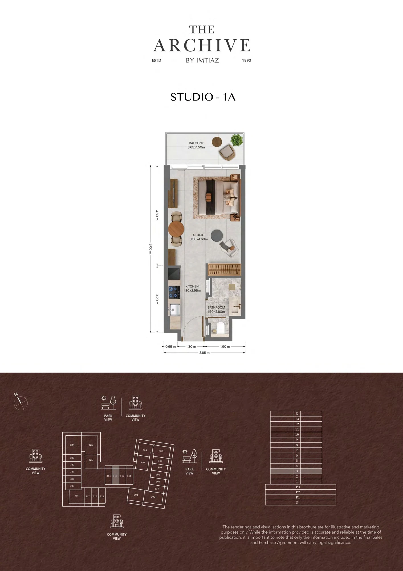 Representative studio floor plan